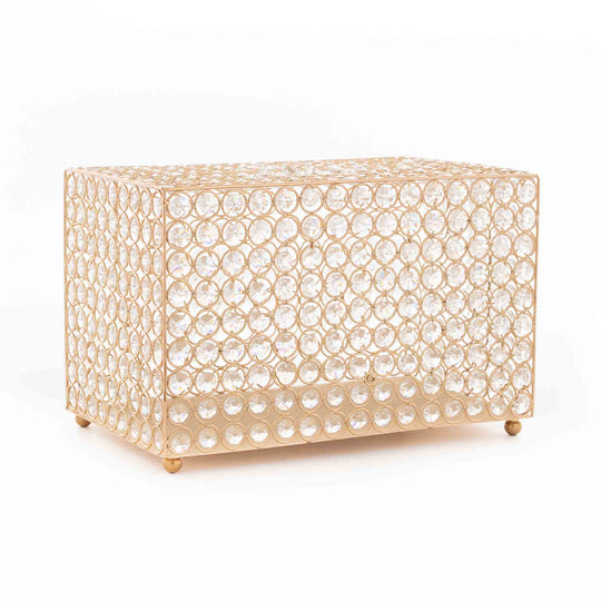 Crystal Money Box 13.5" - Gold