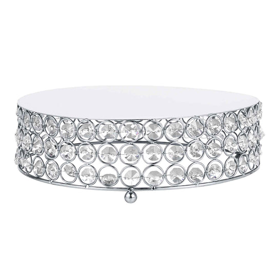 Crystal Cake Stand 10" - Silver