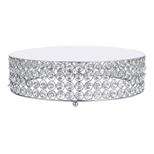Crystal Cake Stand 13.75" - Silver