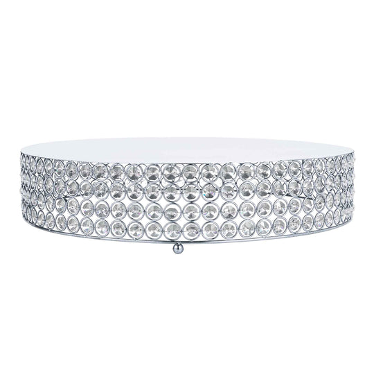 Crystal Cake Stand 18" - Silver