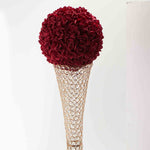 Crystal Centerpiece - Gold with Red Roses