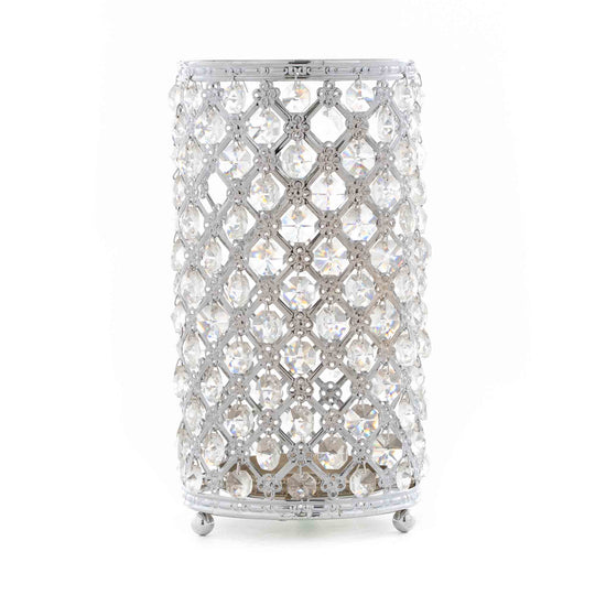 Vintage Crystal Candle Holder Centerpiece 9.5" - Silver