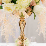 Sirena Floral Centerpiece - Gold With Flowers