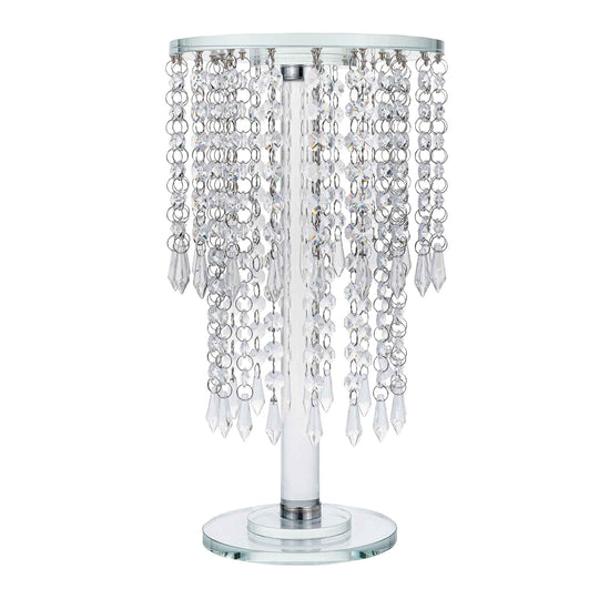 Round Crystal Chandelier Stand Centerpiece - 8" x 15"