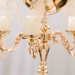 Floral Candelabra - Gold Closeup