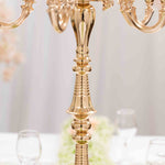 Floral Candelabra - Gold Closeup