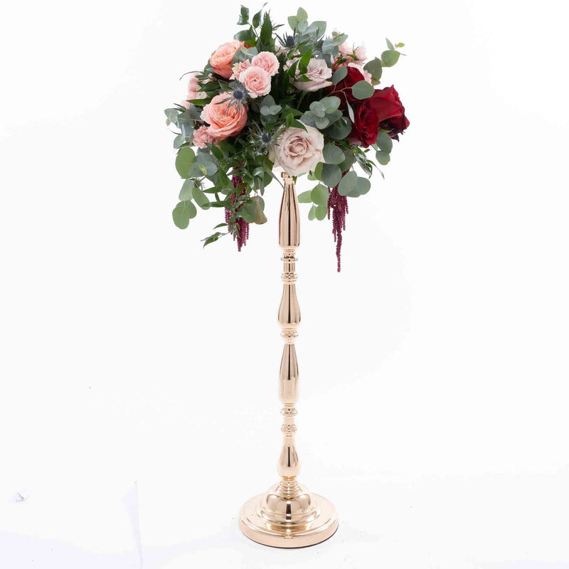Piper Floral Riser - Gold with Flowers