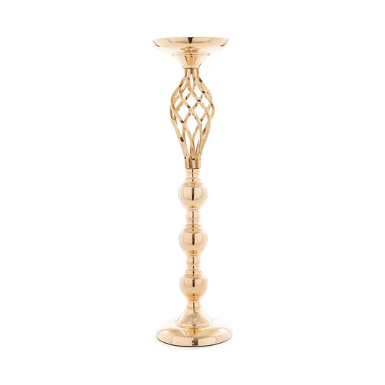 Metal Twisted Floral Riser 23.25" - Gold