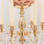 Large Grace Floral Candelabra - Gold Closeup Detail