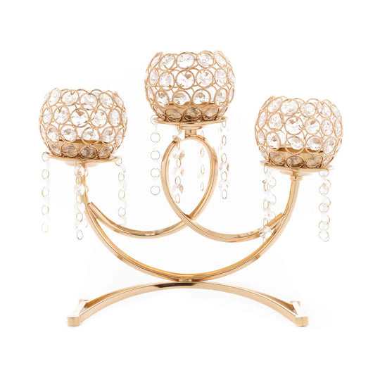 Trio Candelabra 12" - Gold