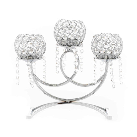Trio Candelabra 12" - Silver