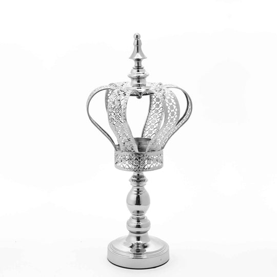 Monarch Candle Holder Centerpiece 19.75" - Silver