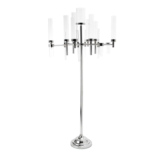 Arial Candelabra Series - 8 Arms - Silver