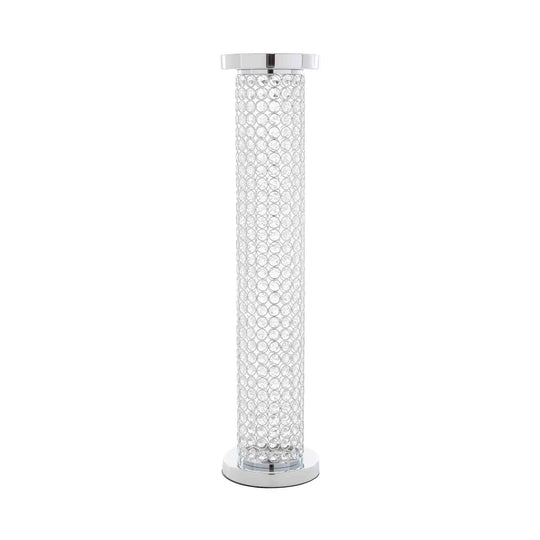 Crystal Cylinder Centerpiece Riser 30" - Silver