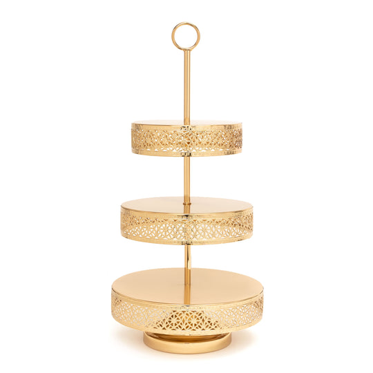 3 Tiered Dessert Stand-Gold