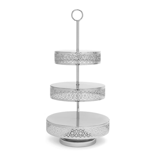 3 Tiered Dessert Stand-Silver