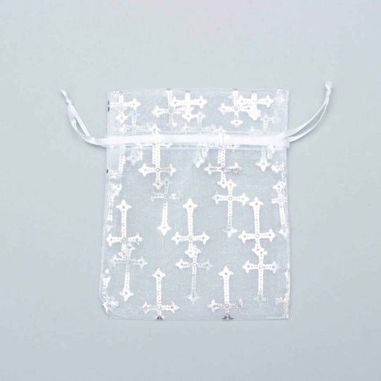Small Organza Bag - Cross Pattern