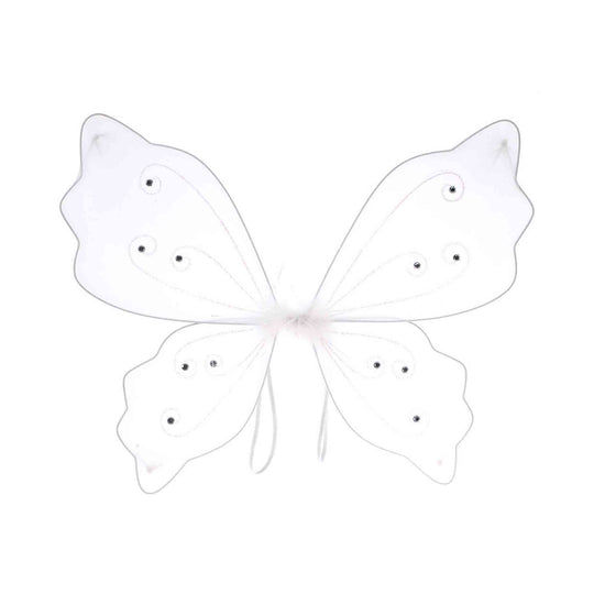 Nylon Butterfly Wings with Elastic 19" x 16" - White