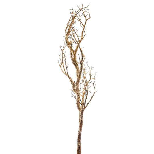 Faux Glitter Manzanita Branch - Gold