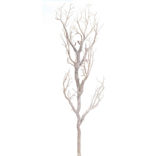 Faux Glitter Manzanita Branch - White