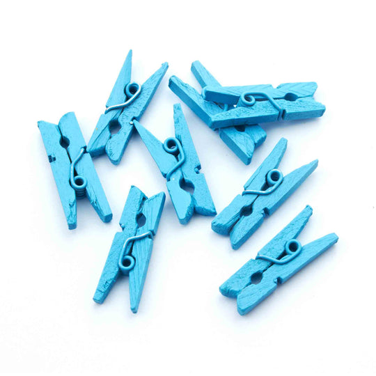 Mini Clothespins - Blue