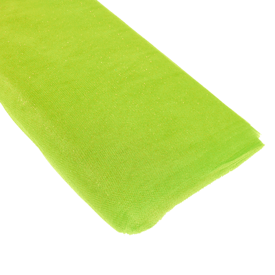 Glitter Tulle Bolt 54" x 10 yards - Apple Green