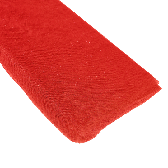 Glitter Tulle Bolt 54" x 10 yards - Red