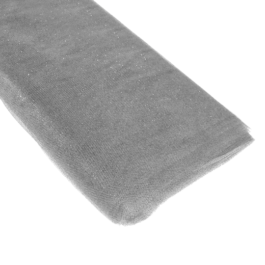Glitter Tulle Bolt 54" x 10 yards - Silver