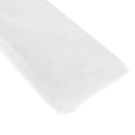Glitter Tulle Bolt 54" x 10 yards - White