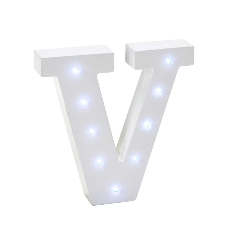 Vintage LED Marquee Letter V - Events and Crafts