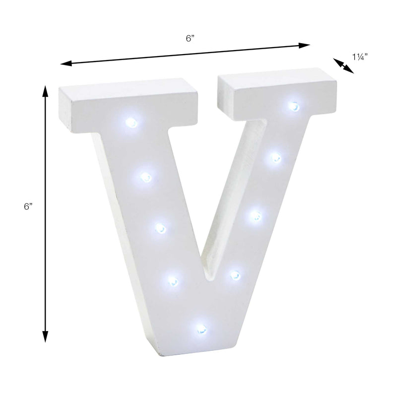 Vintage LED Marquee Letter V - Events and Crafts