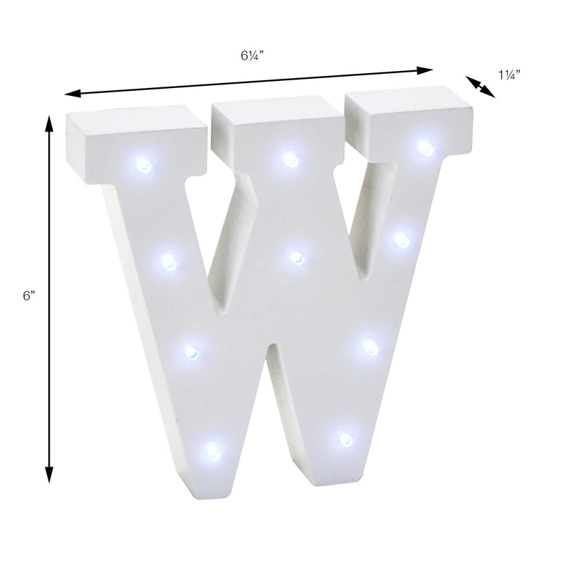 Vintage LED Marquee Letter W - Events and Crafts