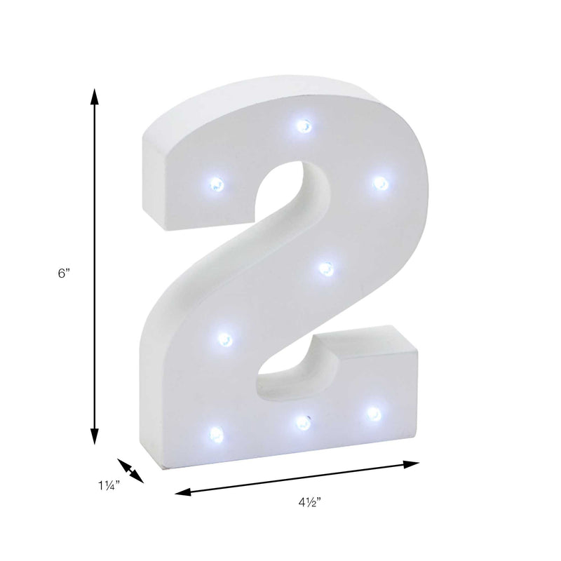 Vintage LED Marquee Number 2 - Events and Crafts