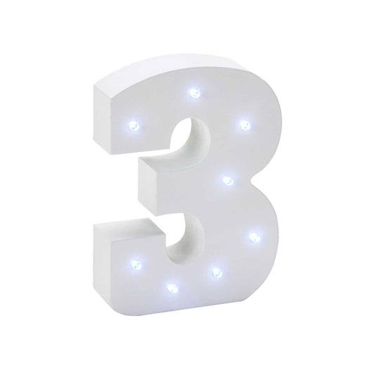 Vintage LED Marquee Number 3