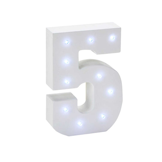 Vintage LED Marquee Number 5