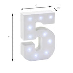 Vintage LED Marquee Number 5 - Events and Crafts