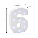 Vintage LED Marquee Number 6 - Events and Crafts