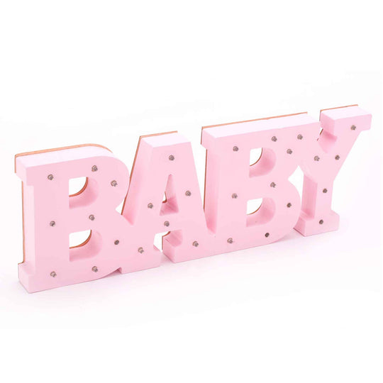 Marquee Baby Sign - Pink