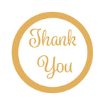 Gold Thank You Stickers - Events and Crafts