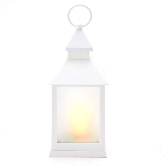 Battery Operated Flameless Lantern White