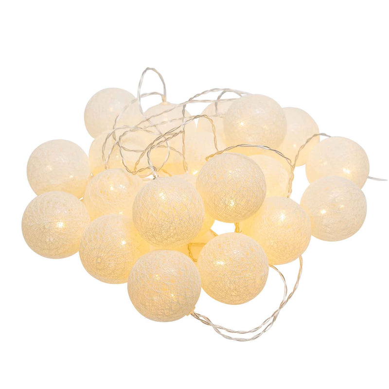 Cotton Ball LED String Lights - Events and Crafts-Events and Crafts