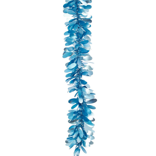 Matte Tinsel Party Garland 8ft - Blue