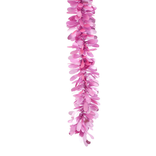 Matte Tinsel Party Garland 8ft - Pink