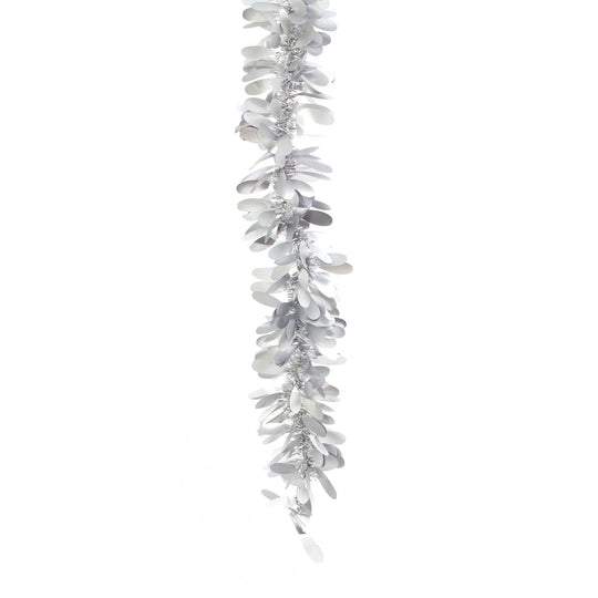 Matte Tinsel Party Garland 8ft - Silver