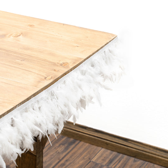 Turkey Feather Trimming 39" - White