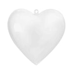Plastic Fillable Heart Ornament - 2.5 Inch