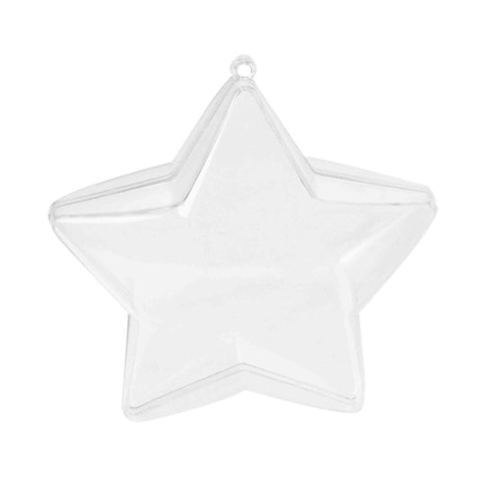 Plastic Fillable Star Ornament  - 3 Inch