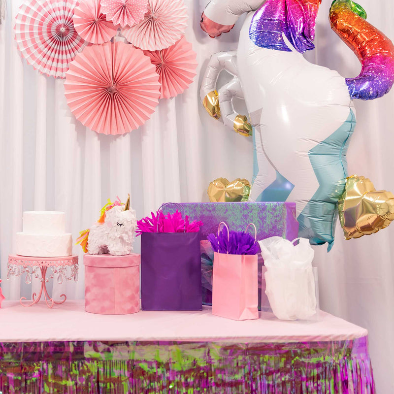 Plastic Table Cover - Rectangle 54 inch Pink Unicorn Party