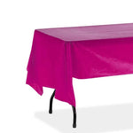 Plastic Table Cover - Rectangle 54 inch fuchsia