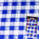 Plastic Table Cover - Rectangle 54 inch Blue Gingham